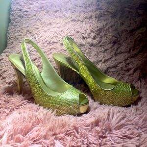 Beautiful gold high heels